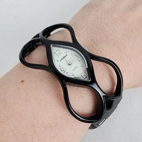 Ardene Accessories Ardene Black Cutout Cuff Watch Poshmark